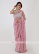 Light Pink Net Saree